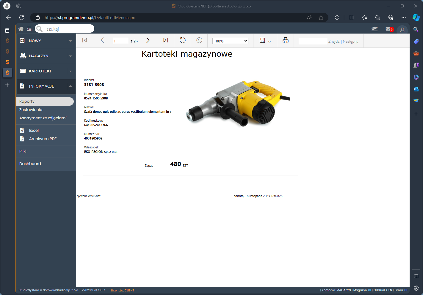 Partie produkcyjne i daty ważności